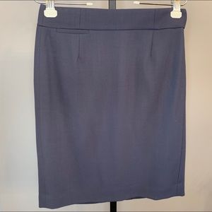 J. CREW Steel Gray Wool Pencil Skirt